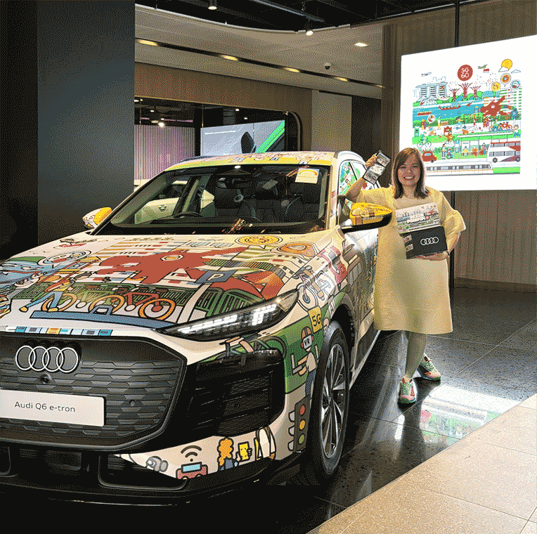 My digital illustration wrapped around an Audi (!!)